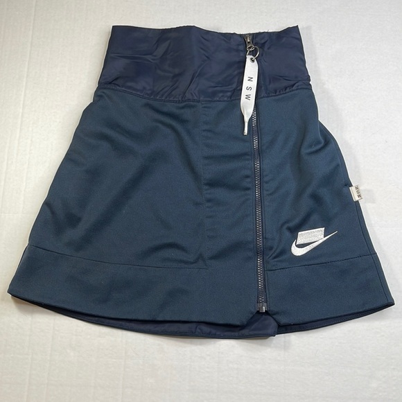 Nike NSW Streetwear High Waist Zip Up Dark Obsidian Skirt Size XS - Picture 1 of 10